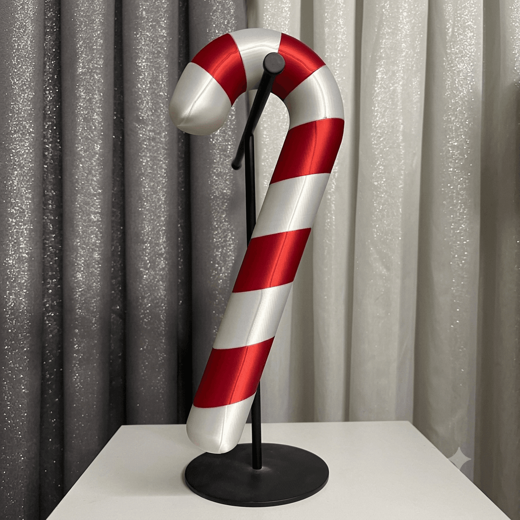 Deko Zuckerstange Rot/Weiß für Schaufenster, Geschäft und Zuhause (33 bis 210 cm)